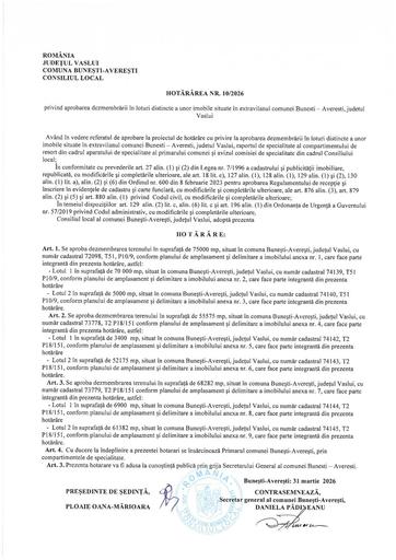Hotararea nr 10 2026