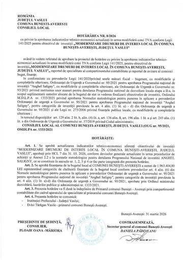Hotararea nr 8 2026