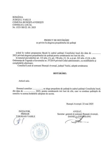 PROIECT PRESED  SEDINTA