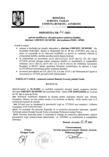 Dispozitia nr 202 2023